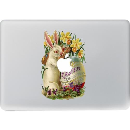 Cute little rabbit Vinyl Decal Notebook sticker on Laptop Sticker For DIY Macbook Pro Air 11 13 15 inch Laptop Skin