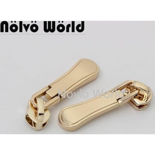 Nolvo World 5-20-100pieces 11*52mm 2 colors 5# nylon coil teeth zipper puller slider metal zipper pull garment accessories