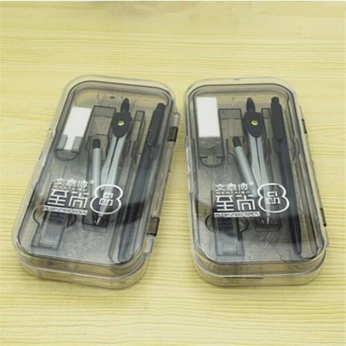 Sales student Wen Taibo 8 piece set boxed compass set student stationery drawing instrument 2908