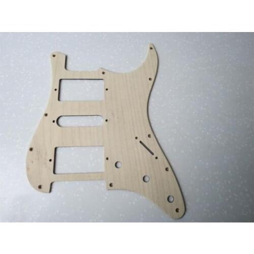 Unfinished hand made Ailanthus wood STRAT GUITAR HSH Pickguard #1630