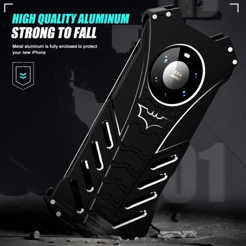 Luxury Aluminum Personalized Anti-Shock Shell Metal Protective Case for Huawei Mate 40 Pro Pro+ Plus Dissipate heat Cover Holder