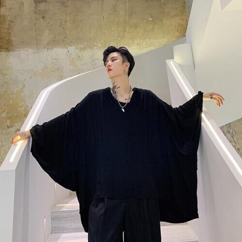 Men Vintage Fashion Casual Loose Long Sleeve Pullover Shirt Male Women Japan Oversize Dress Shirts