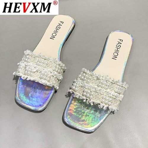 2021 Fashion String Bead Tassel Women Casual Sandals Summer Woman Shoes Flats Comfortable Anti-skid Women Sandals Plus Size