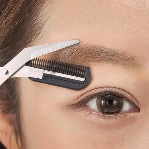 Eyebrow Trimmer Scissors With Eyebrow Comb,Eyebrow Razor Removable Eyelash Hair Remover Dropshipping Fast deliver