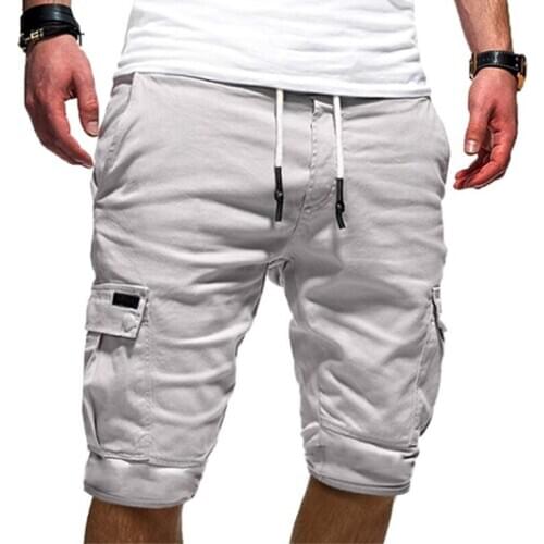 Mens Military Cargo Shorts Mens Beach Shorts Loose Work Casual Short Pants Mens Multi-pocket Sports Fitness Shorts