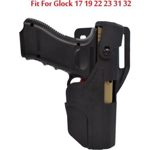 Tactical Glock 17 19 22 23 31 32 Gun Belt Holster Army Military Hunting Waist Holster Airsoft Gun Case Right Hand Pistol Holster