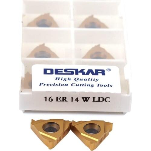 10pcs 16ER 9W 10W 11W LDA 16IR 12W 14W 18W 20W 24W Thread Inserts CNC Lathe Turning Tools Carbide Blades, Threading Turning Tool