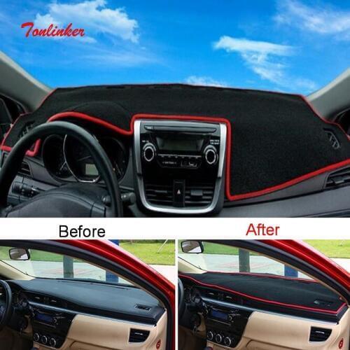 Tonlinker Interior Car Center Console Cover stickers for Toyota Vios/Yaris 2014-19 Car Styling 1 PCS Polyester Cover stickers