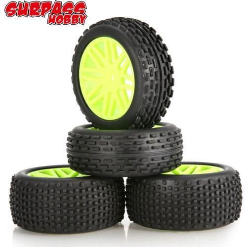 4pcs 86mm Rim Rubber Tires Tyre Wheel for 1/10 RC Crawler Car Model HSP Redcat Exceed RC Traxxas Tamiya HPI Spare Parts