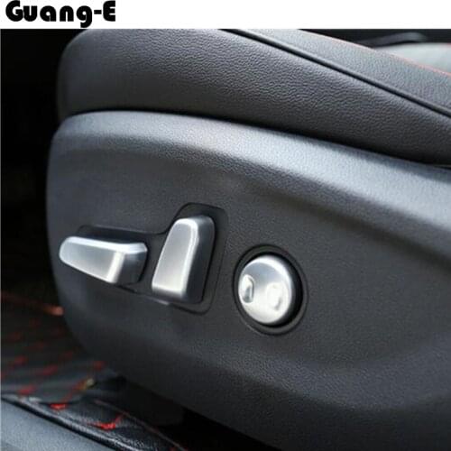 High quality inner Car Chrome ABS seat adjustment knob button switch trim parts 5pcs For Hyundai Tucson 2015 2016 2017 2018