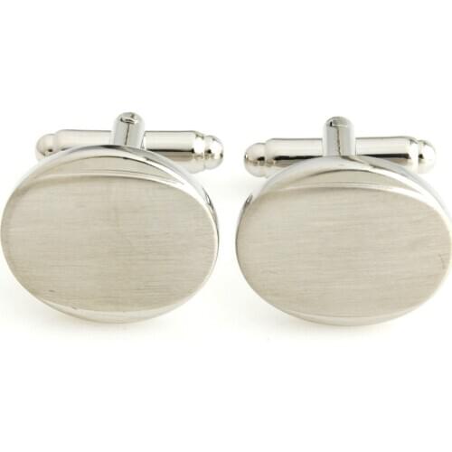 YH-016 Brushed Plain Metal Blank Cufflinks,Classic Cufflinks - Factory Direct Wholesale