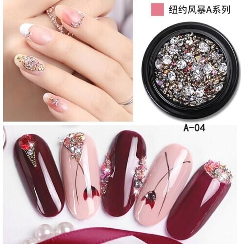 Nails Art Jewelry Nails Drill Black Micro Drill Hybrid Black Boxed Drill Diamond Crystal Sand Manicure For Nails Art Decoration