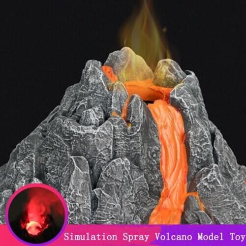1Pcs 23x23x14cm Simulation spray volcano model toy Children DIY Light Volcano Toy Ornaments Science Explore Toy Birthday Gift