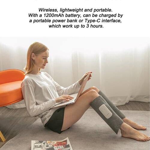 1PC Rechargeable Leg Massager Wireless Air Compression Calf Massager for Circulation and Muscles Relaxation for Both Legs