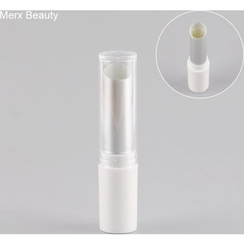 10/50PCS Slant Cup White Cylindrical Empty Lip Stick Lipbalm Tube Container Case for DIY Homemade Color Cosmetics Packing