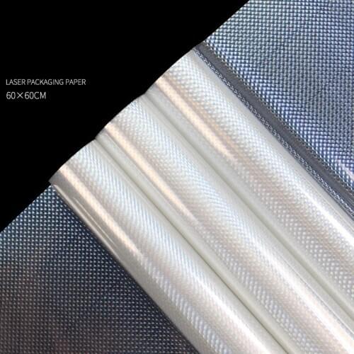 10pcs Clear Cellophane Flowers Wrapping Paper Gift Basket Wrap Filler Opp Plastic Laser Packaging Paper Bouquet Wrapping Paper