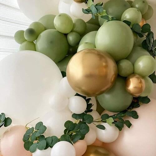 115 pcs Avocado Balloon Set Retro Green Arch Balloon Set Birthday Party Decoration Balloon Set Event Balloon Arch Set
