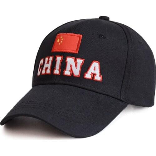 2021 China Flag Embroidery Cotton Baseball Cap Adjustable Snapback Cap for Men and Women 326