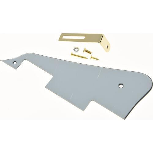3 Ply Gold Bracket and white guitar pickguard Scratch Plate for LP