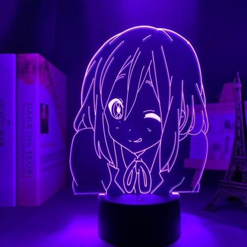 3d Lamp Anime K on Yui Hirasawa for Bedroom Decorative Night Light Child Birthday Gift Kids Room Decor Manga K on Led Light