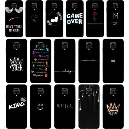 93AA Color text on a black backg gift Soft Silicone Tpu Cover phone Case for Xiaomi Redmi 9 9A Note 9 9 Pro MI 9 SE Lite case
