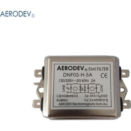 Aerodev Power Supply filter DNF05-H-5A Single Phase EMI Filter Rated Current 5A Voltage 250V 50-60Hz CE approved
