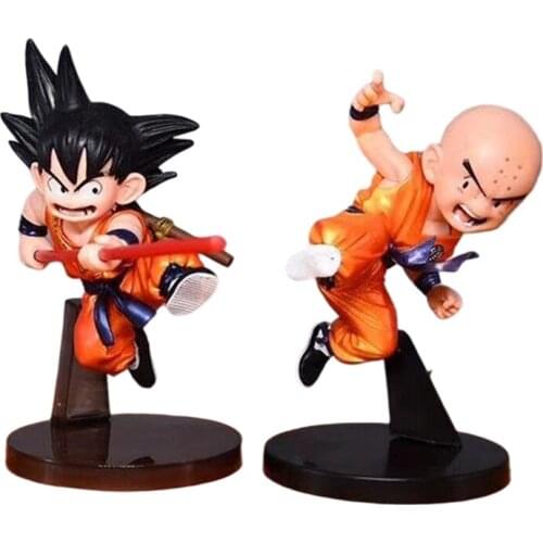 Dragon Ball Z Anime Figure Action Son Goku Figma 10cm ABS Kuririn Statue Battle Hand Model Animation Toys For Children Doll Gift