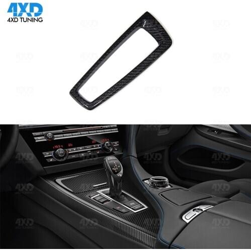 F01 Gear Base Cover For BMW F10 F07 F12 F06 F13 Carbon Fiber Gear Surround cover interior Trim Car Sticker Only Left Hand Drive