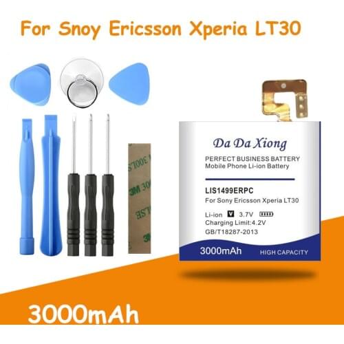 Free shipping 3000mAh LIS1499ERPC Battery For Sony Ericsson Xperia T LT30I LT30P LT30H LT30 Replacement batteries + free tools