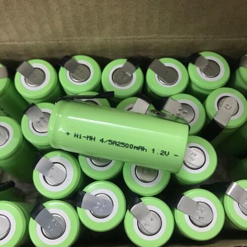 5-10PCS 1.2V ni-mh rechargeable 4/5A battery 2500mah 17430 4/5 A cell with welding tabs for Braun Oral-B electric toothbrush