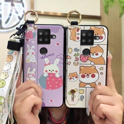 For Girls Original Phone Case For Sharp Aquos Sense4 Plus Anime Luxury TPU Soft Anti-dust Anti-knock
