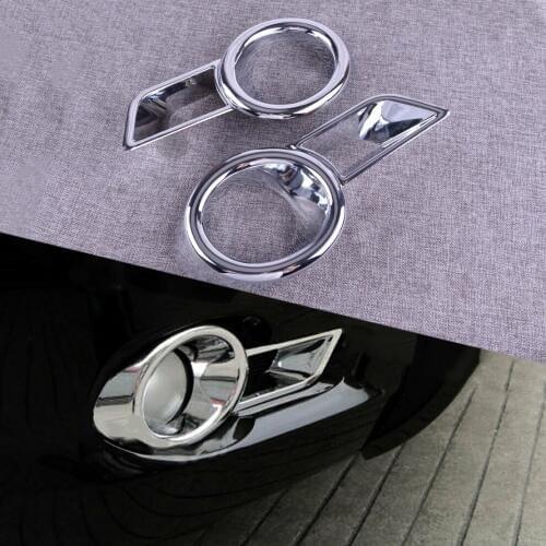 DWCX 1 Pair ABS Chrome Car Front Fog Light Lamp Cover Trim Foglight Fit For Toyota Highlander 2008 2009 2010