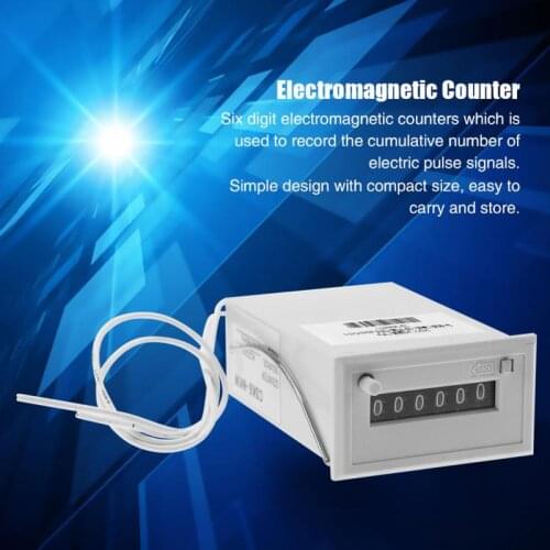 CSK6-YKW 6 Digit Electromagnetic Pulse Counter AC220V / AC110V / DC24V / DC 12V Hot