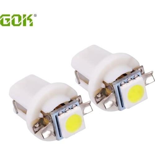 Hot Sale!!! 500 Pcs/Lot B8.5 led smd t5 led Dashboard Bulbs 5050 Smd 1LED Wedge Base Lamp B8.5 smd led License Plate Light