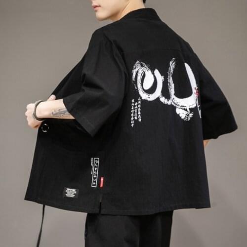 Kimono Cardigan Men Japanese Robe Male Yukata MenS Haori Japanese Samurai Kimono Shirt Men Traditional Japanese Kimonos FF2832