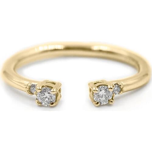 CANNER Mini Fashion Ring 925 Sterling Silver Anillos Gold Rings For Women Luxury Fine Jewelry Wedding Rings Bague Bijoux