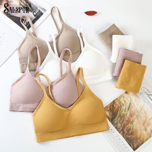 SALSPOR Underwear Women Set Seamless Padded Bra Wireless Sport Lingerie Suit Comfortable Solid Bra Top Panties Set