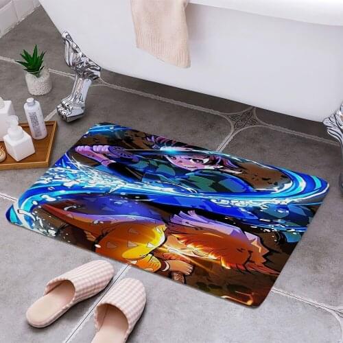 Demon Slayer 60 3D Print Doormats Rectangle Non-Slip DoorMat Bedroom Kitchen Entrance Print Door rugs Dropshipping