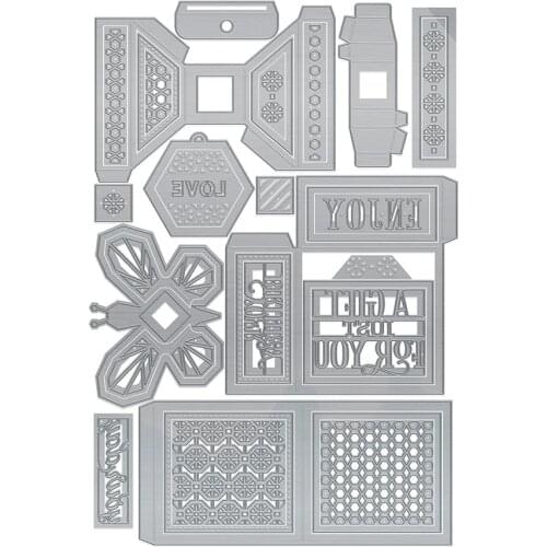 Metal cutting dies beautiful butterfly tiered box die cut mold card Scrapbook paper craft knife mould blade punch stencils