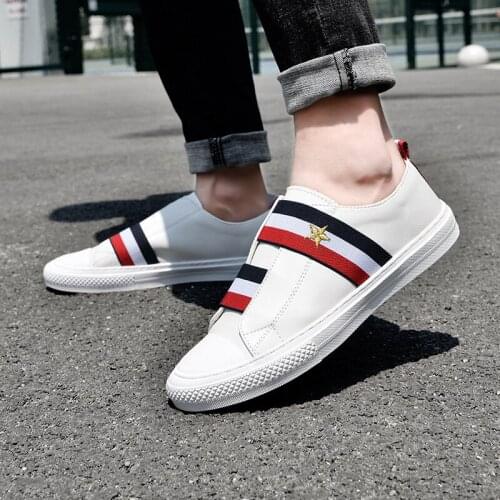 Fashionable Sports Shoes Casual Fashion Sneakers Sport Mens Leather Shoes Italian Causal For Men Streetwear Mens Male Black
