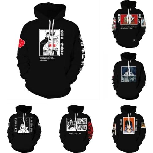 2021 spring and autumn new animation Cosplay Ninja mens 3D digital printing casual Pullover Hoodie