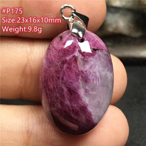 Top Natural Ruby Zoisite Tumbled Crystal Pendant Jewelry For Women Men Wealth Love 23x16x10mm Beads Stone Silver Gemstone AAAAA