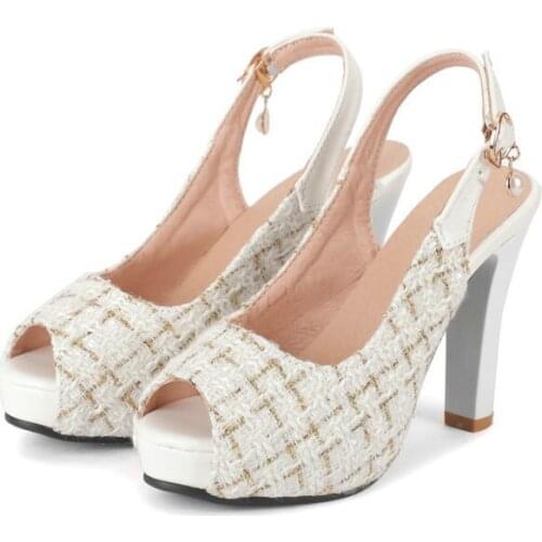 IPPEUM Designer Sandals High Heel Platform Sandals Women Shoes Peep Toe Buckle Summer Party Sandals Zapatos de mujer Zapatos