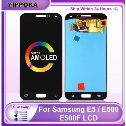 Super AMOLED For Samsung Galaxy E5 E500 LCD Display Touch Screen Digitizer For Samsung E500F E500H E500M LCD Replacement Parts