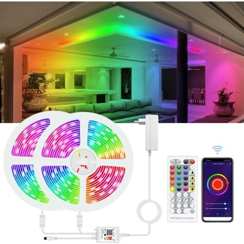 Tuya WiFi Smart LED Strip Light RGB 5M 10M Neon Waterproof Wireless Voice APP Control For Smart Home Work With Alexa Google Home