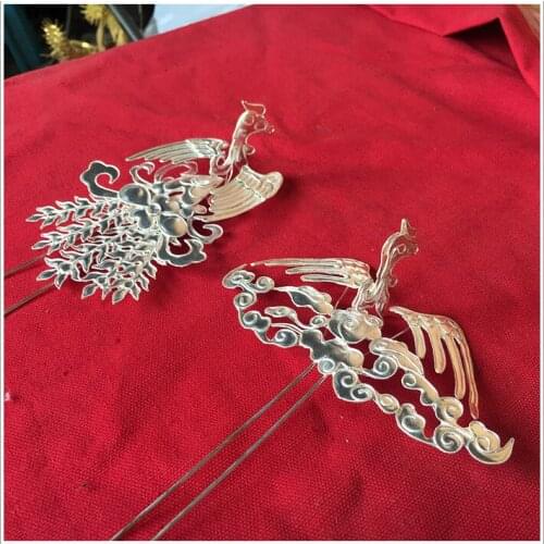 7 designs Hanfu Hair Accessory Traditional Antique Pinach Artwork Handmade Miao Silver Hair Tiara for Wedding or TV Play