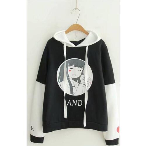 Women Hooded Sweatshirts Fall Winter Long Sleeve Loose Pullover Femme Cartoon Cute Autumn Harajuku Hoodie Streetwear Females