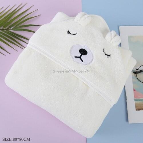 Four Seasons Flannel Baby Swaddling For Boy Girl Toddler Baby Winter Warm Flannel Blanket Bath Towel Windproof Hooded Cloak Coat