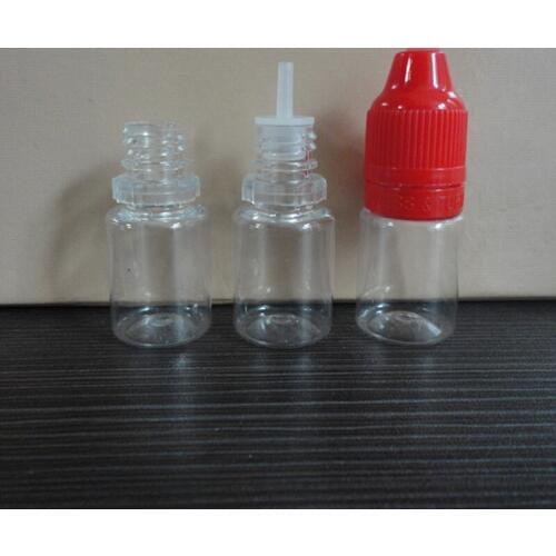 Factory Price 50pcs 5ml PET Clear Plastic Dropper Bottle With Child Proof Tamper Evide Cap E Liquid Bottle For Ego e-cigarette