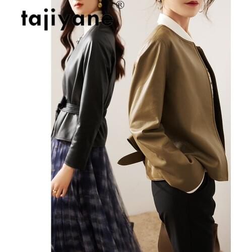 Tajiyane Genuine Leather Jacket Women Spring Short Sheepskin Coat Female Black Leather Jackets 2021 Veste Cuir Femme Pph4845